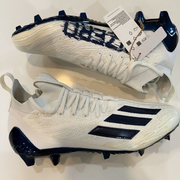 Adidas Adizero Primeknit PK White Navy Blue Mens Football Cleats  SZ 10.5 GV9624 main image 8